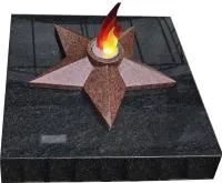 Звезда из красного гранита имитация пламени в Осташкове (518453)