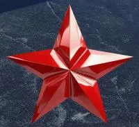Красная звезда на граните в Осташкове (518429)