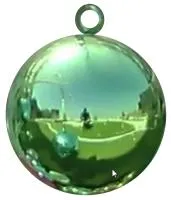 Шар ёлочный зелёный (518805) ∅ 450 мм. Осташков 