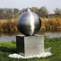 Стальной фонтан  сфера (518889) ∅ 450 мм. Осташков 